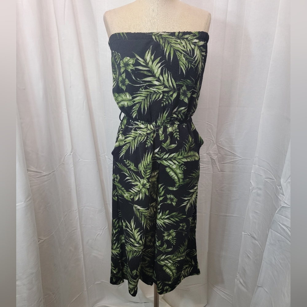 Purple snow strapless jump suit